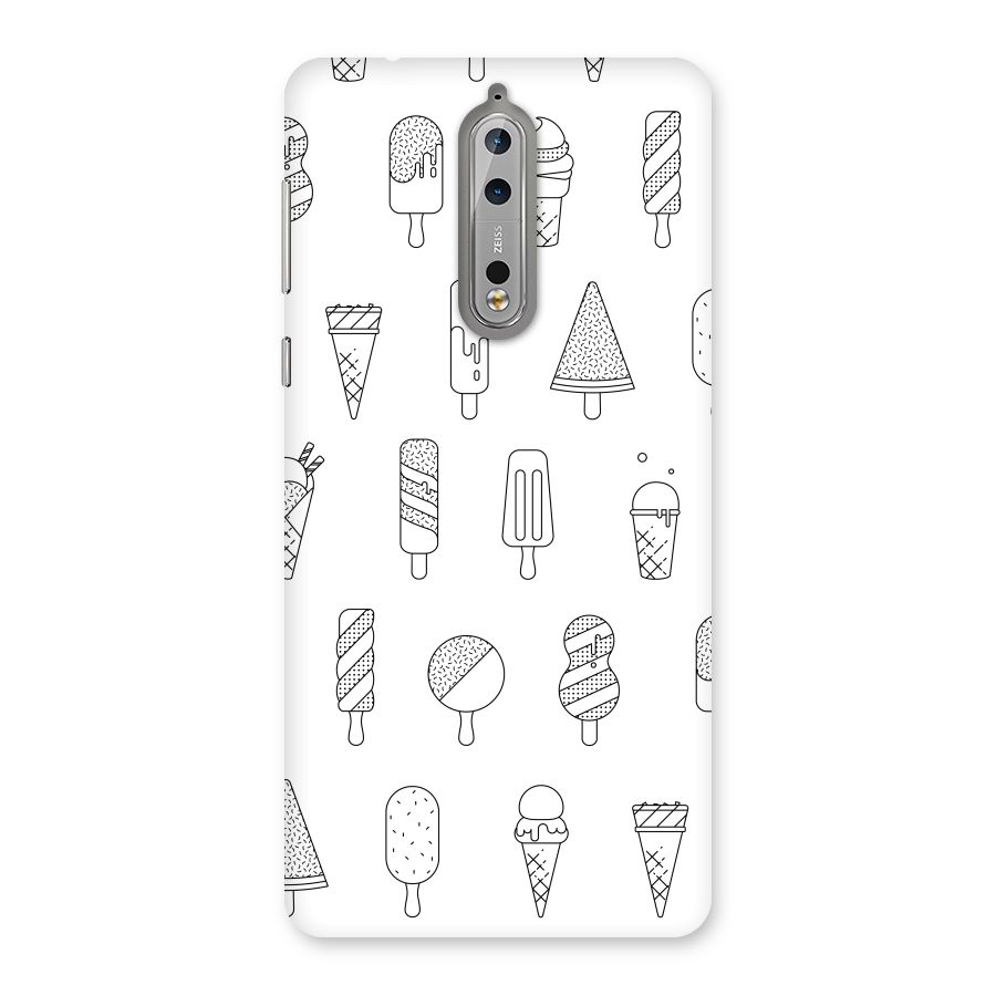 Ice Cream Lines Back Case for Nokia 8