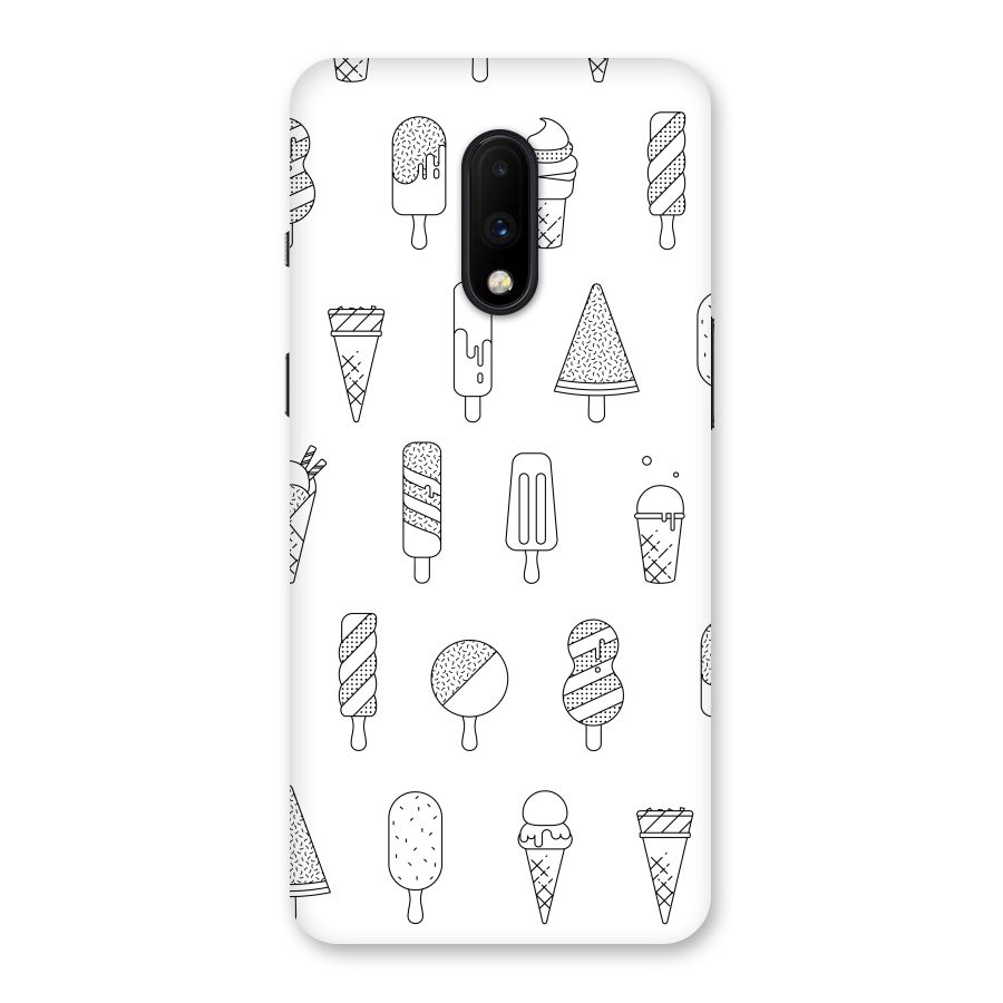 Ice Cream Lines Back Case for OnePlus 7