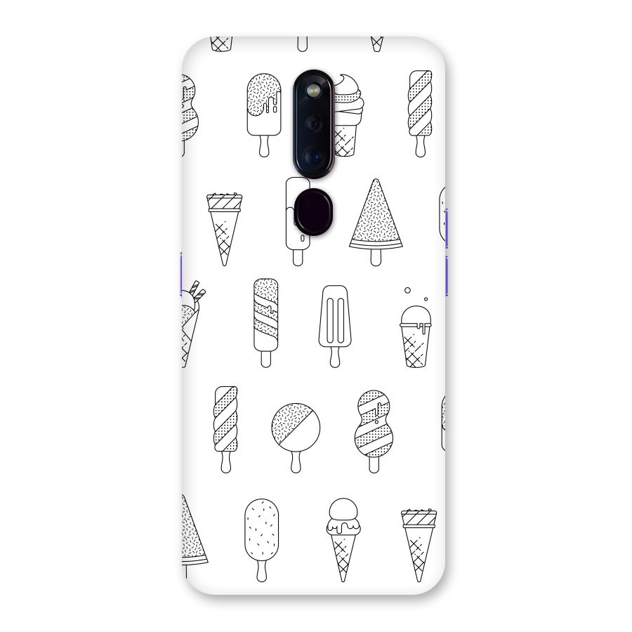 Ice Cream Lines Back Case for Oppo F11 Pro