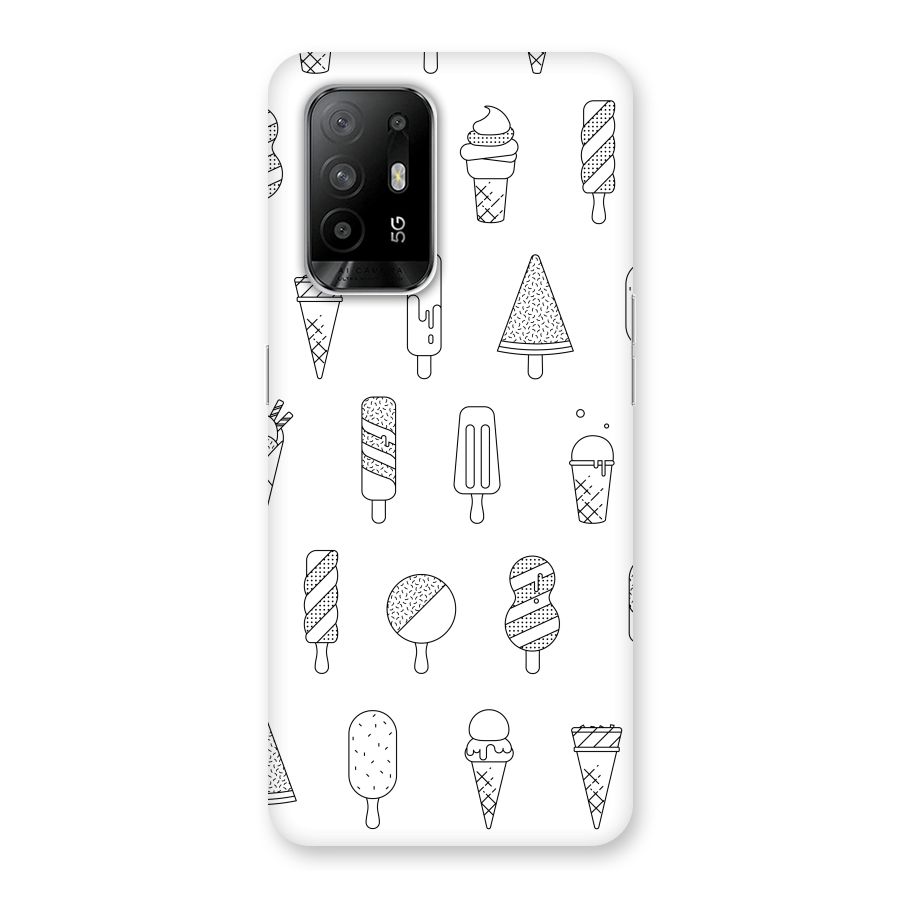 Ice Cream Lines Back Case for Oppo F19 Pro Plus 5G