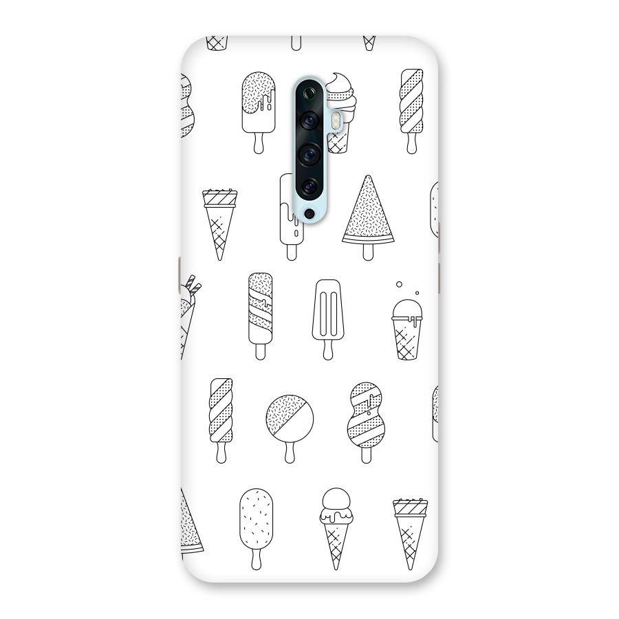 Ice Cream Lines Back Case for Oppo Reno2 F