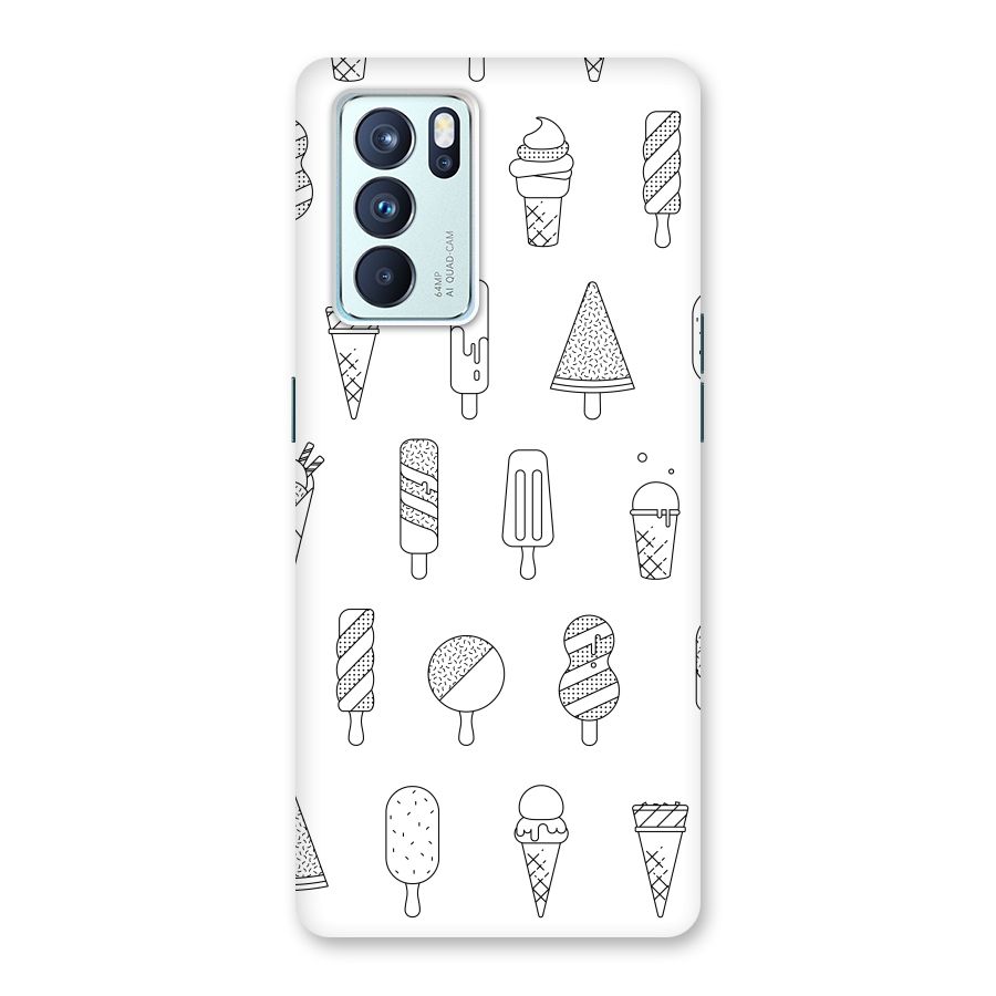 Ice Cream Lines Back Case for Oppo Reno6 Pro 5G