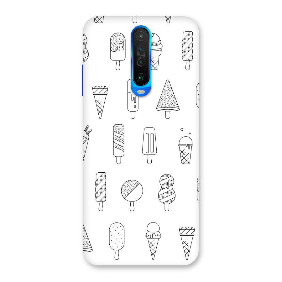 Ice Cream Lines Back Case for Poco X2