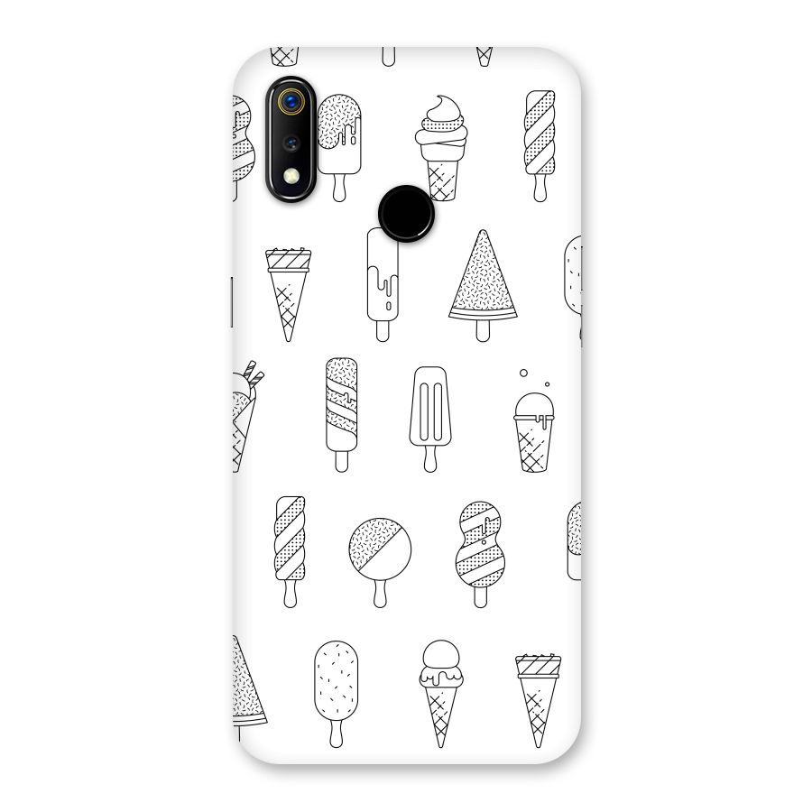 Ice Cream Lines Back Case for Realme 3