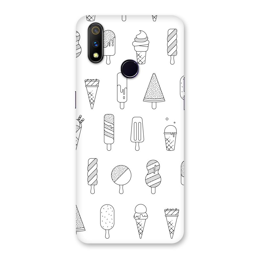 Ice Cream Lines Back Case for Realme 3 Pro