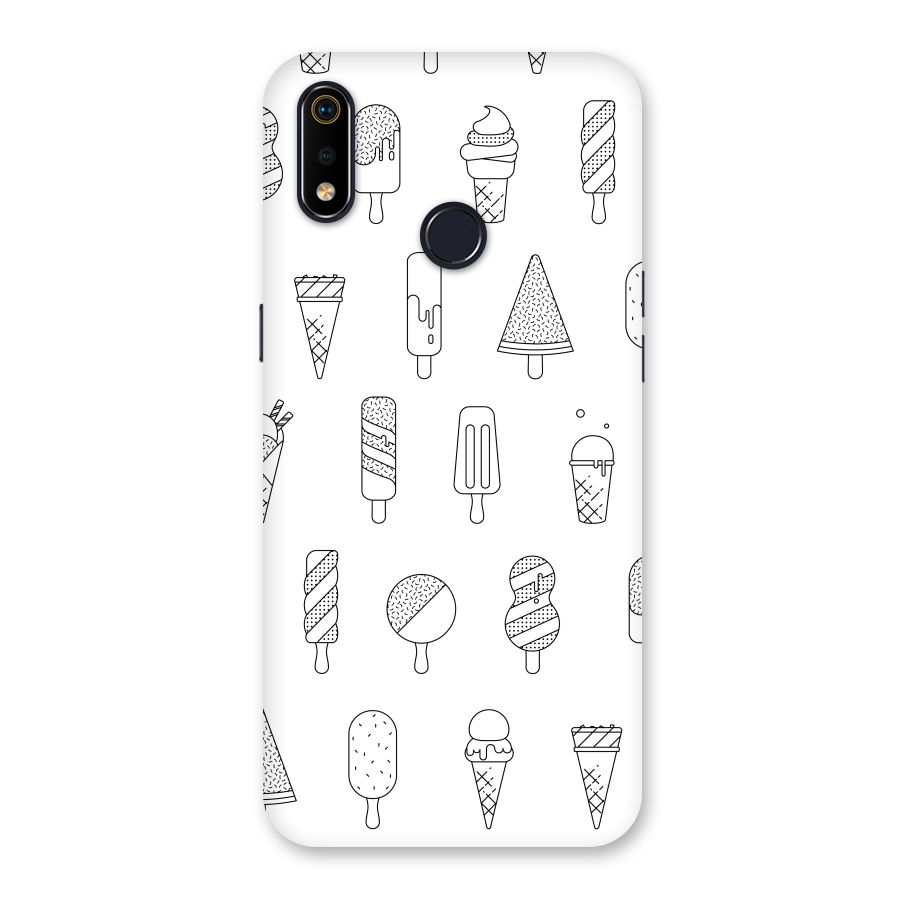 Ice Cream Lines Back Case for Realme 3i