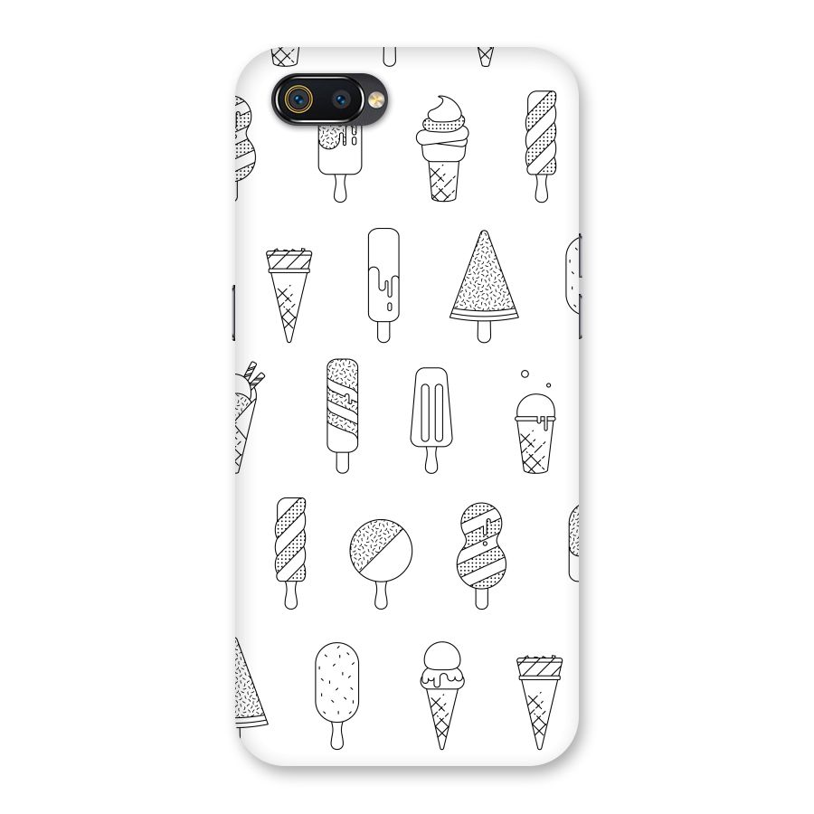 Ice Cream Lines Back Case for Realme C2
