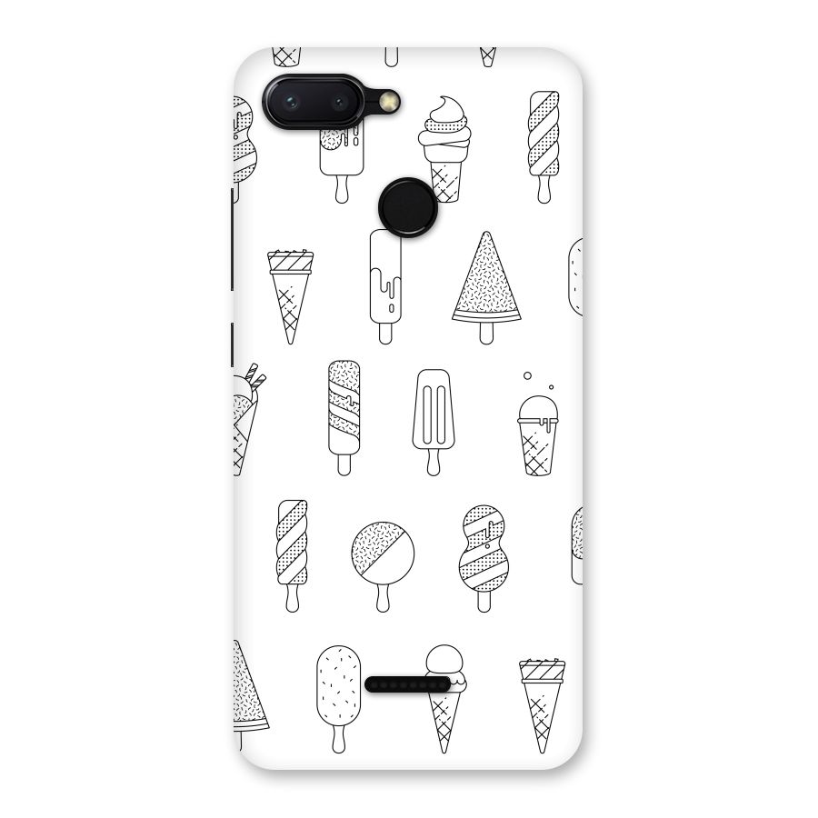 Ice Cream Lines Back Case for Redmi 6