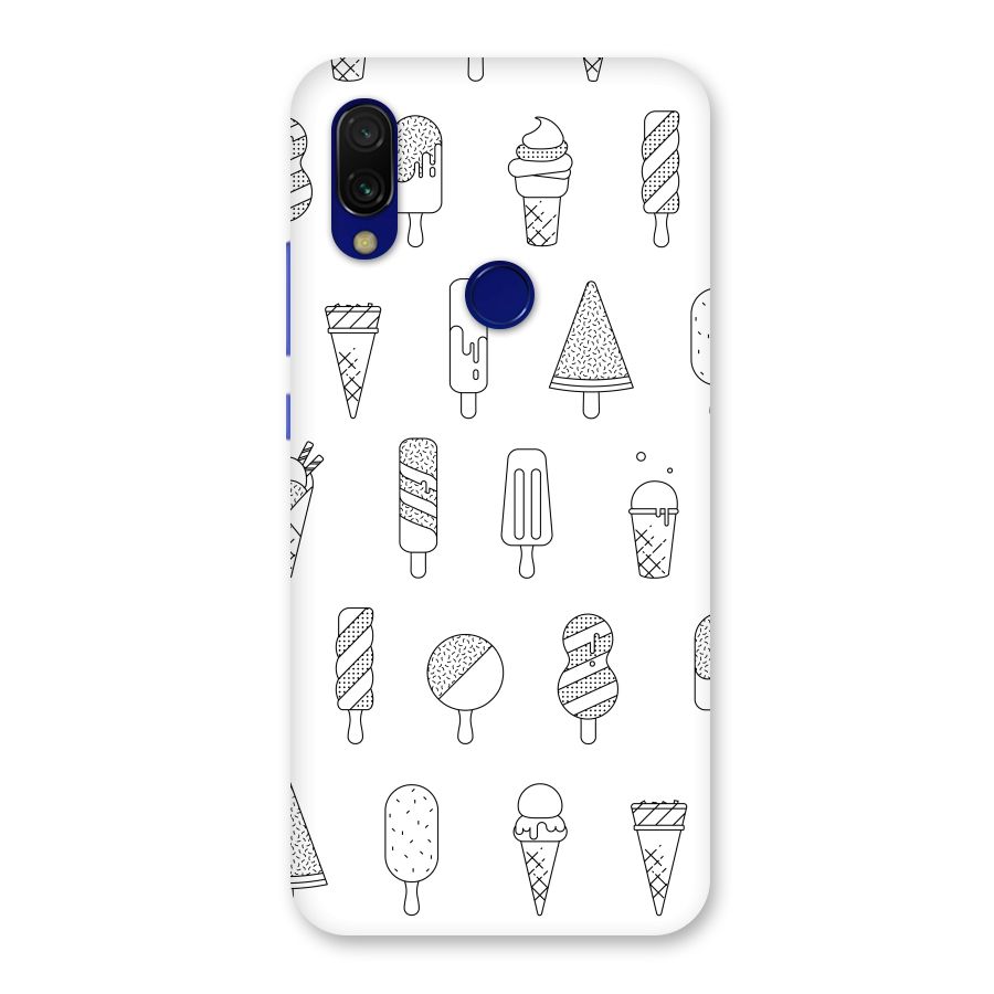 Ice Cream Lines Back Case for Redmi 7