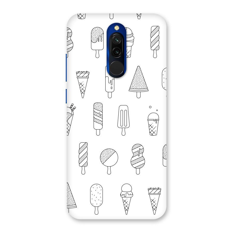 Ice Cream Lines Back Case for Redmi 8
