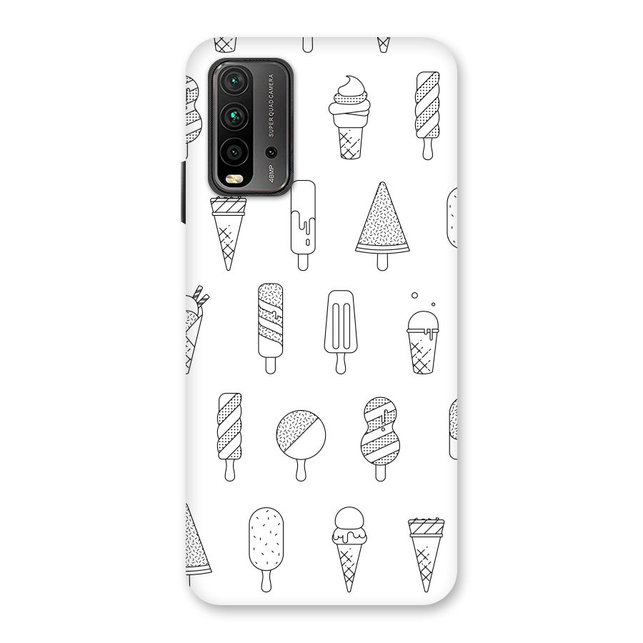 Ice Cream Lines Back Case for Redmi 9 Power