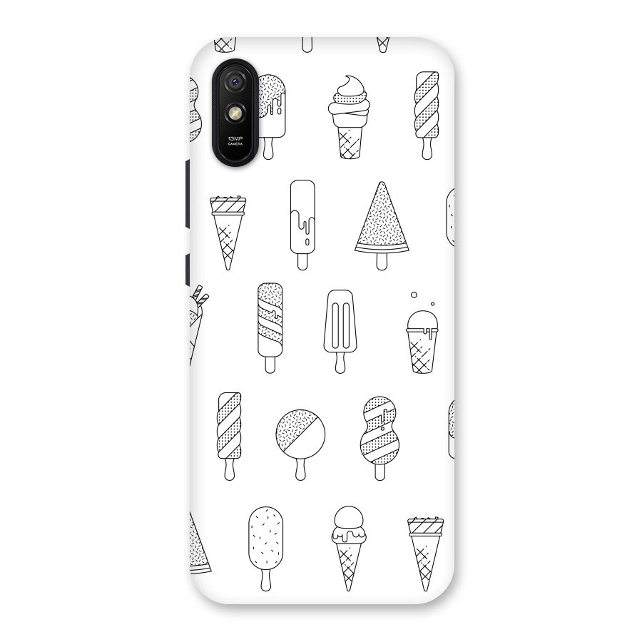 Ice Cream Lines Back Case for Redmi 9i