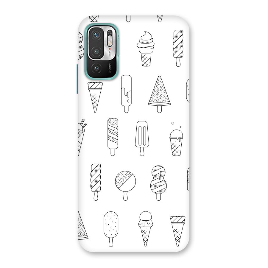 Ice Cream Lines Back Case for Redmi Note 10T 5G