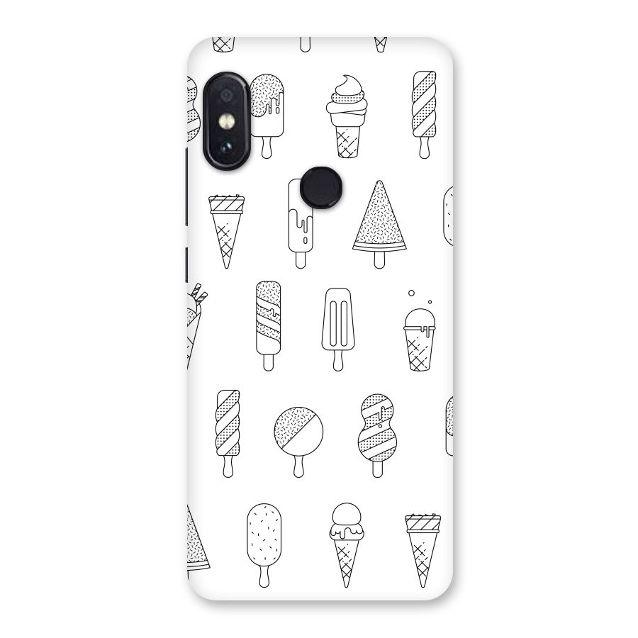 Ice Cream Lines Back Case for Redmi Note 5 Pro