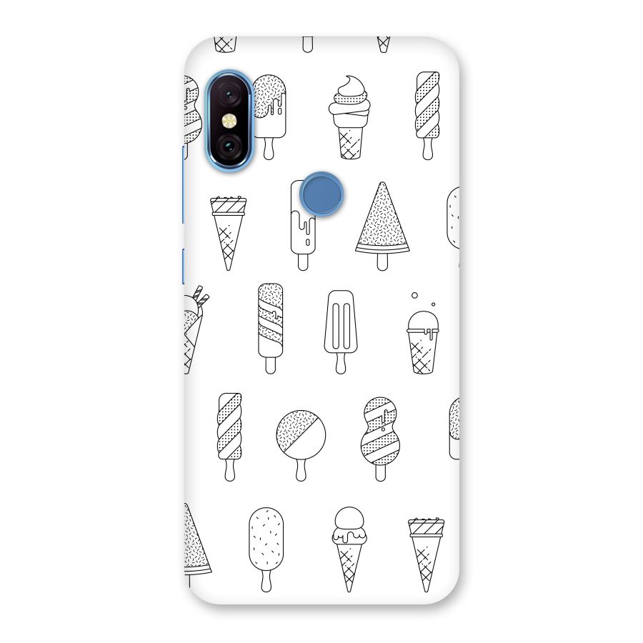 Ice Cream Lines Back Case for Redmi Note 6 Pro