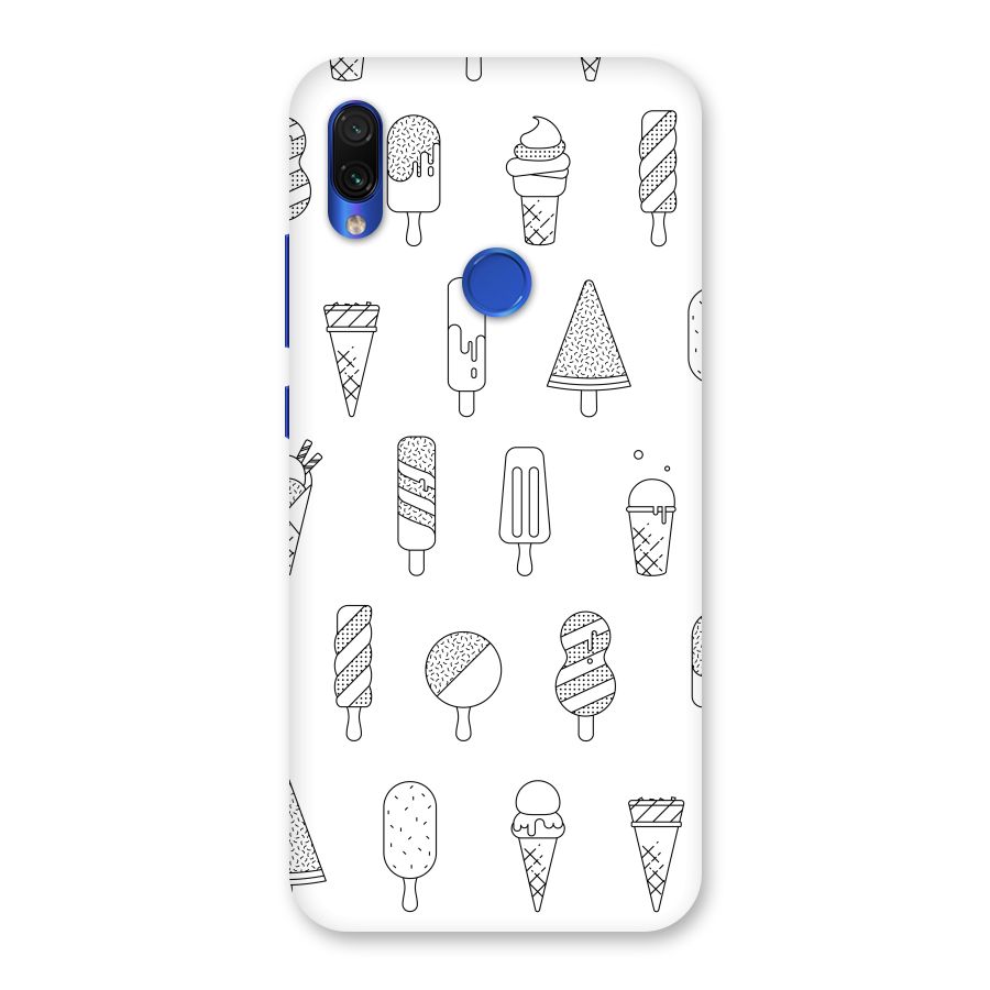 Ice Cream Lines Back Case for Redmi Note 7S