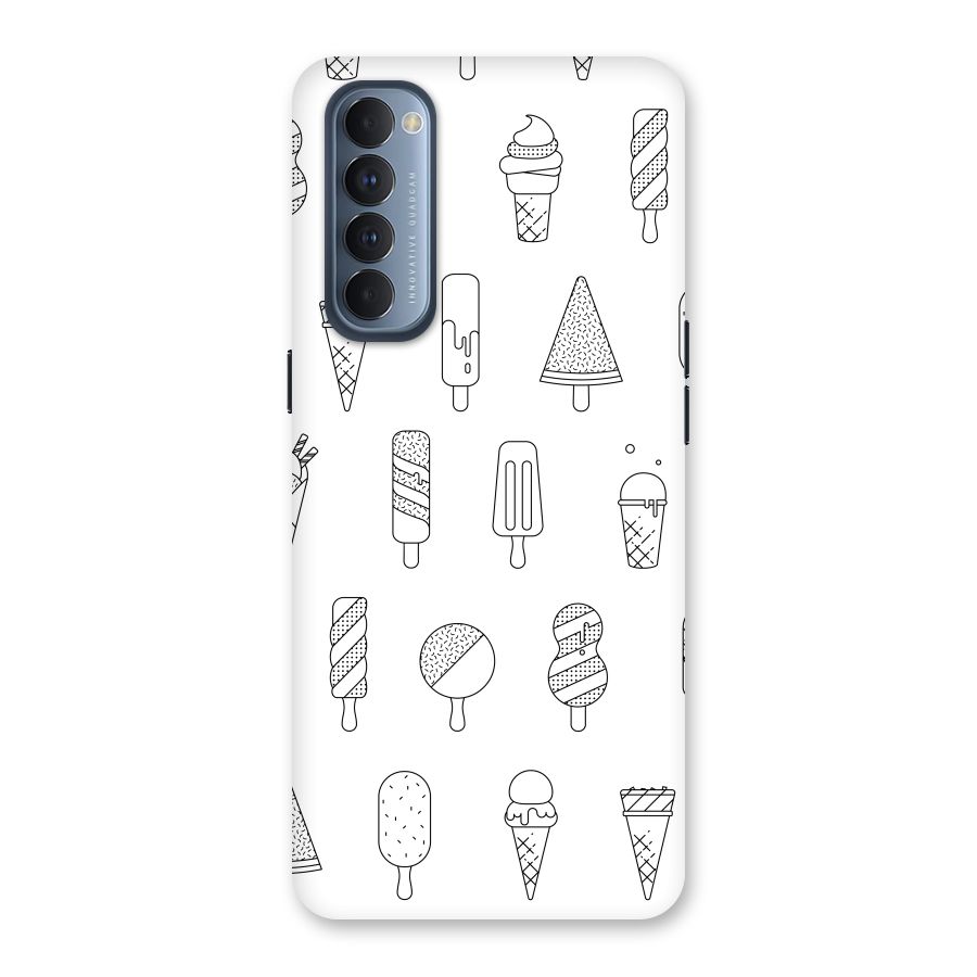 Ice Cream Lines Back Case for Reno4 Pro