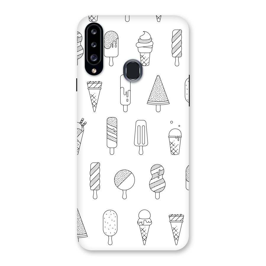 Ice Cream Lines Back Case for Samsung Galaxy A20s