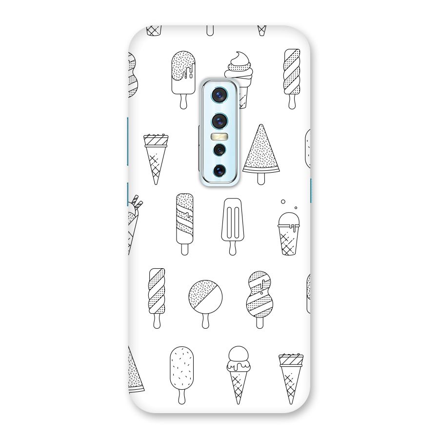 Ice Cream Lines Back Case for Vivo V17 Pro