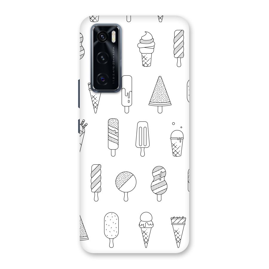 Ice Cream Lines Back Case for Vivo V20 SE