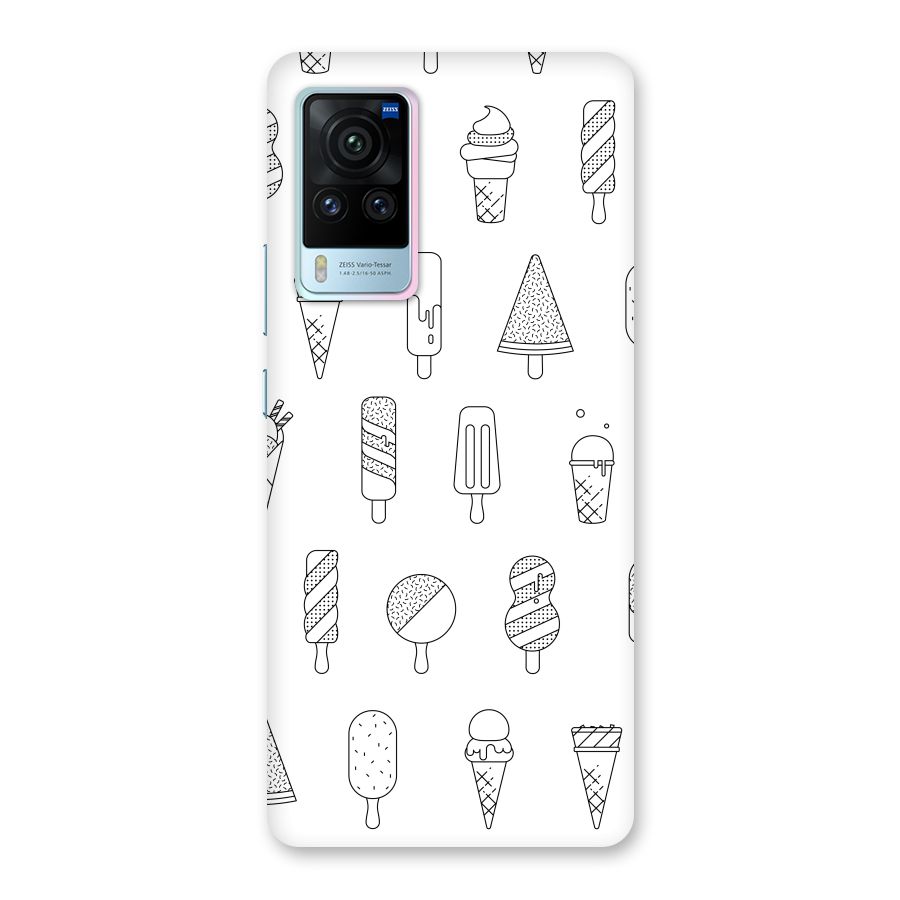 Ice Cream Lines Back Case for Vivo X60 Pro