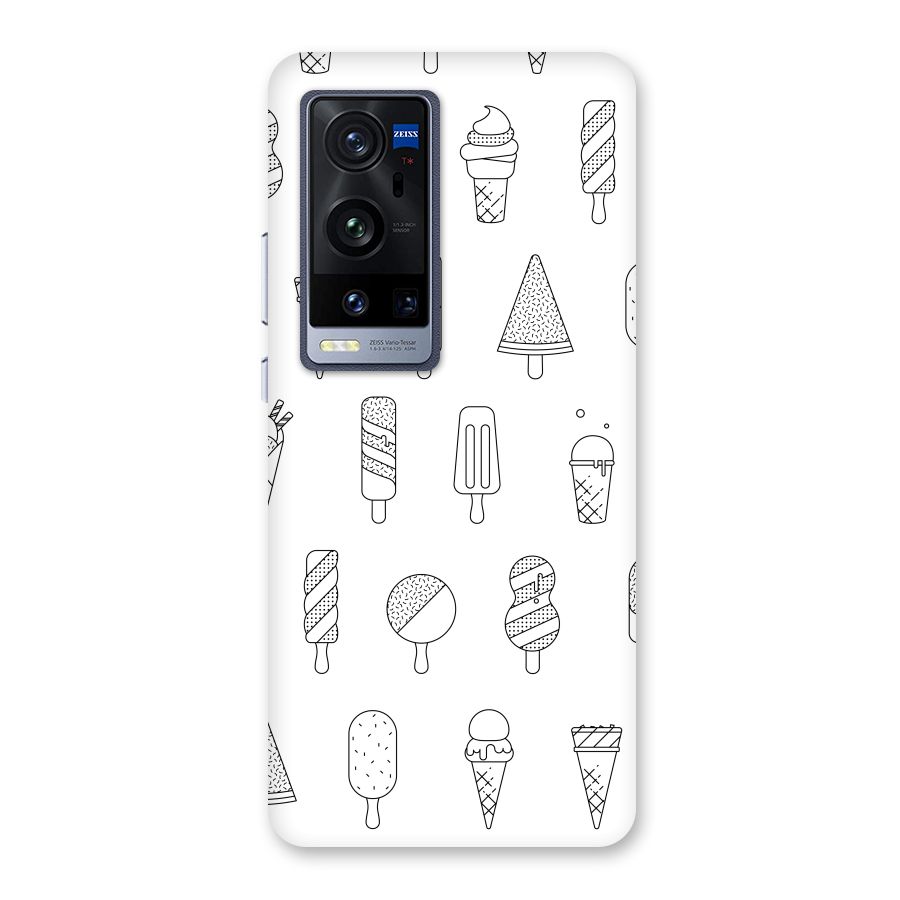 Ice Cream Lines Back Case for Vivo X60 Pro Plus