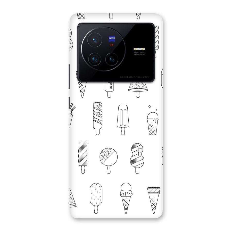 Ice Cream Lines Back Case for Vivo X80