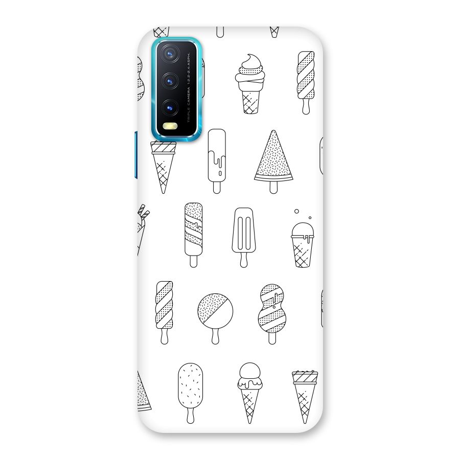 Ice Cream Lines Back Case for Vivo Y20A