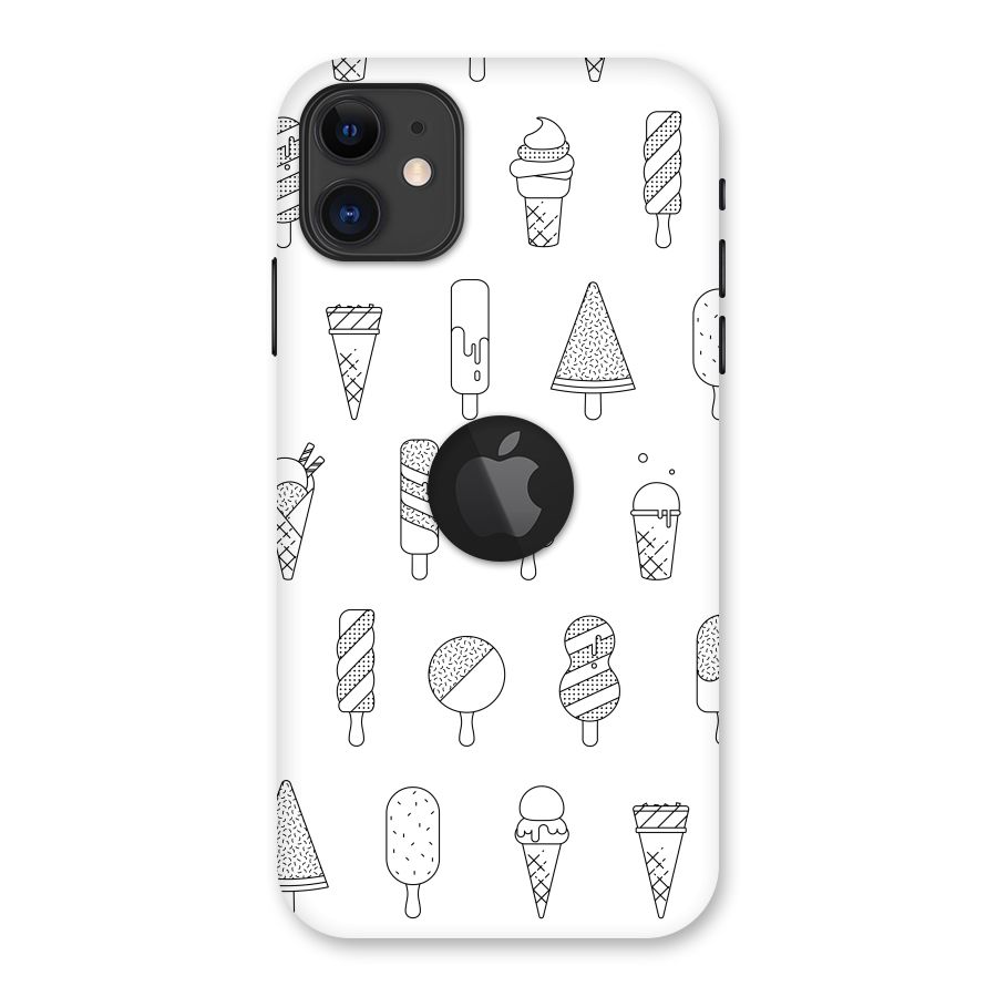 Ice Cream Lines Back Case for iPhone 11 Logo Cut