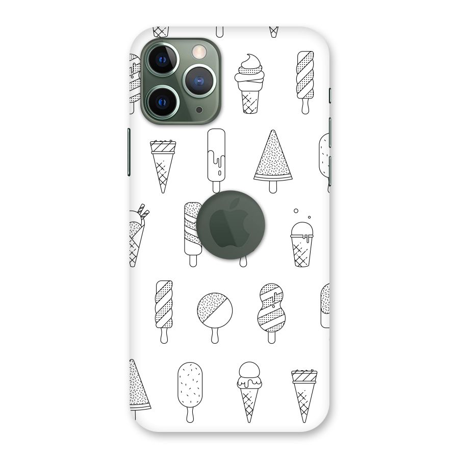 Ice Cream Lines Back Case for iPhone 11 Pro Logo  Cut