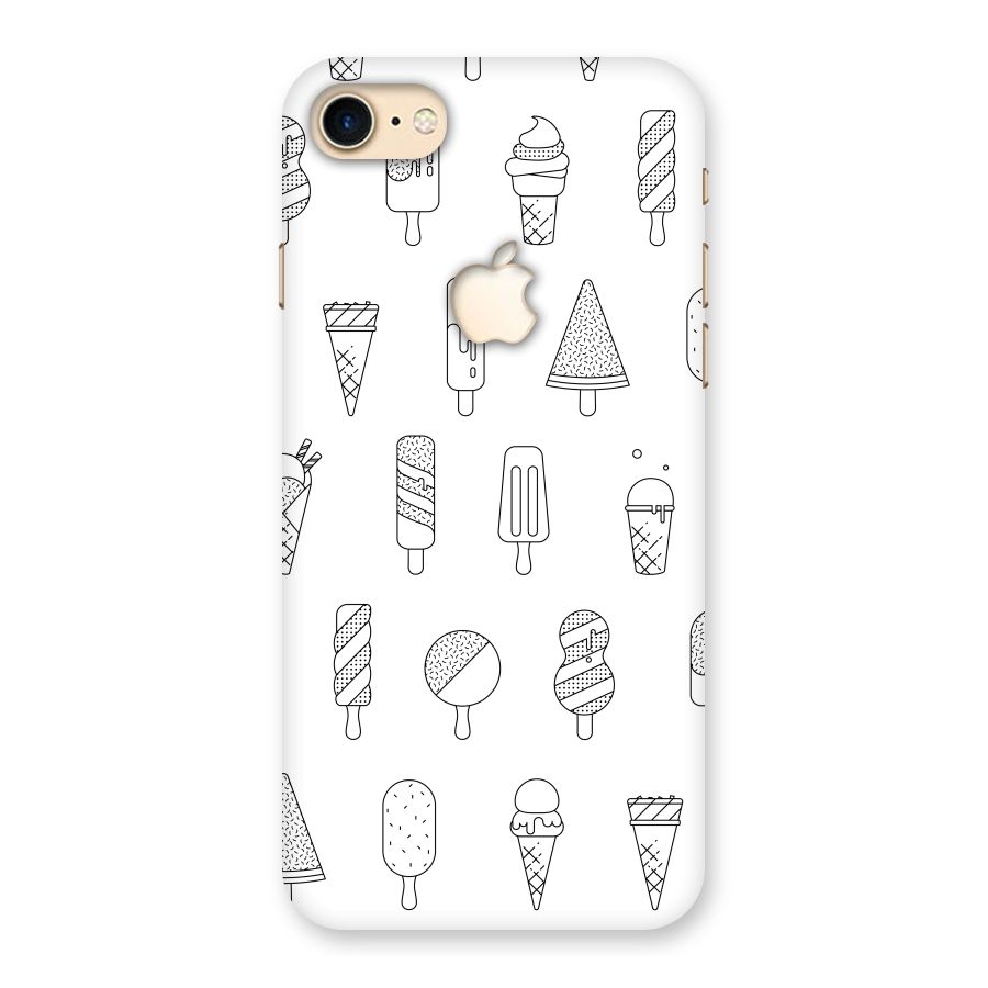 Ice Cream Lines Back Case for iPhone 7 Apple Cut