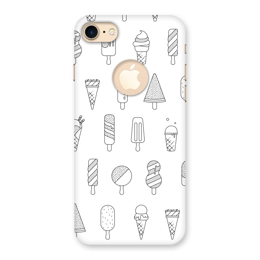 Ice Cream Lines Back Case for iPhone 7 Logo Cut
