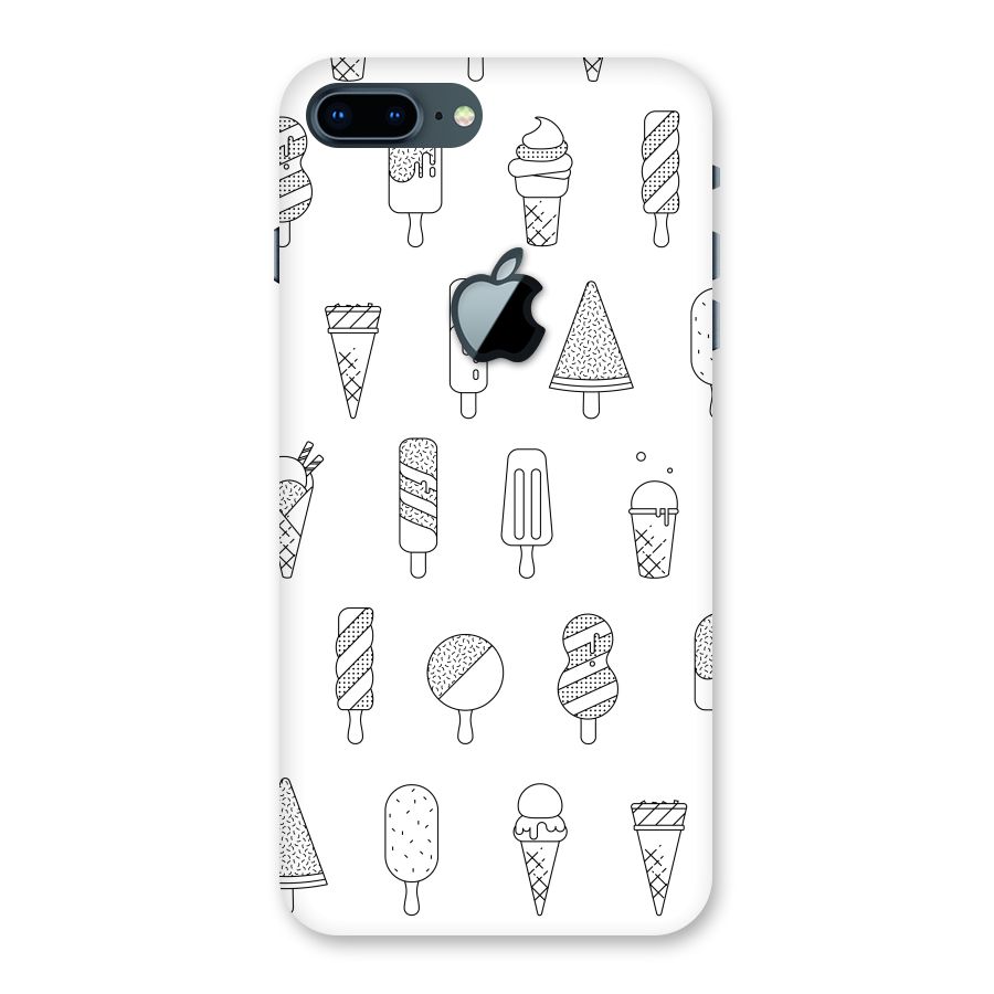 Ice Cream Lines Back Case for iPhone 7 Plus Apple Cut