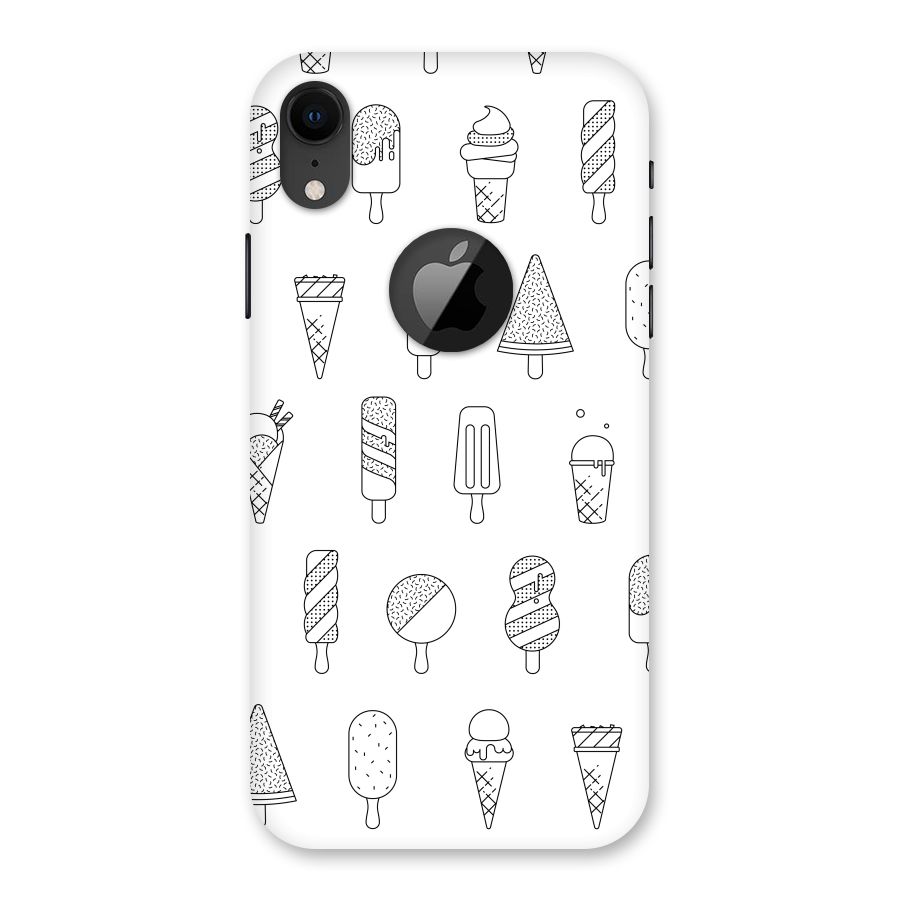 Ice Cream Lines Back Case for iPhone XR Logo Cut