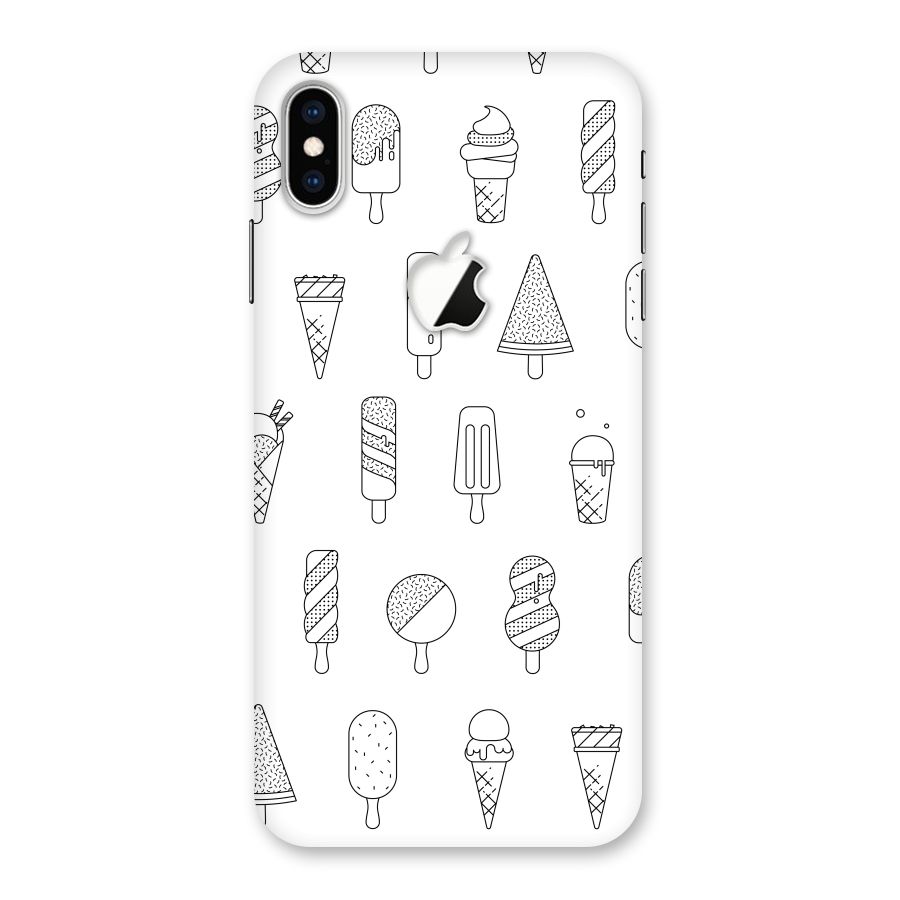 Ice Cream Lines Back Case for iPhone XS Max Apple Cut