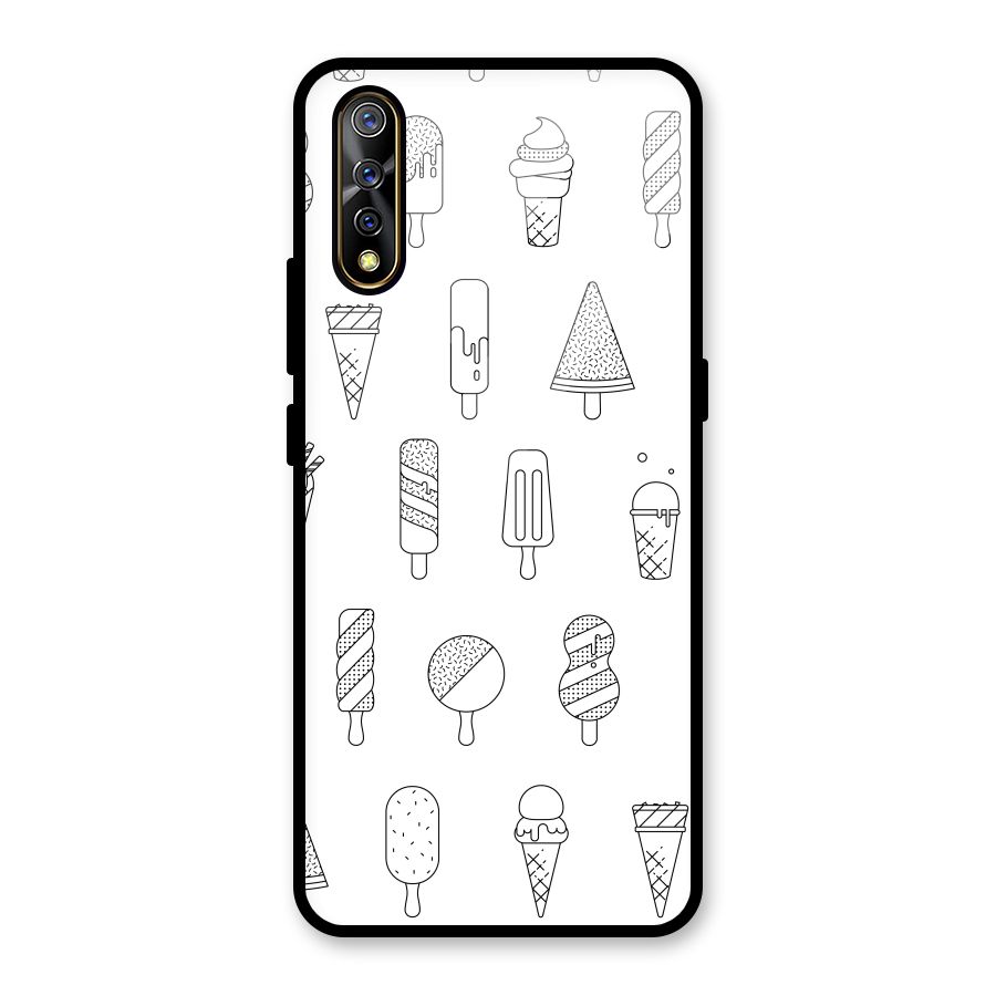 Ice Cream Lines Glass Back Case for Vivo S1