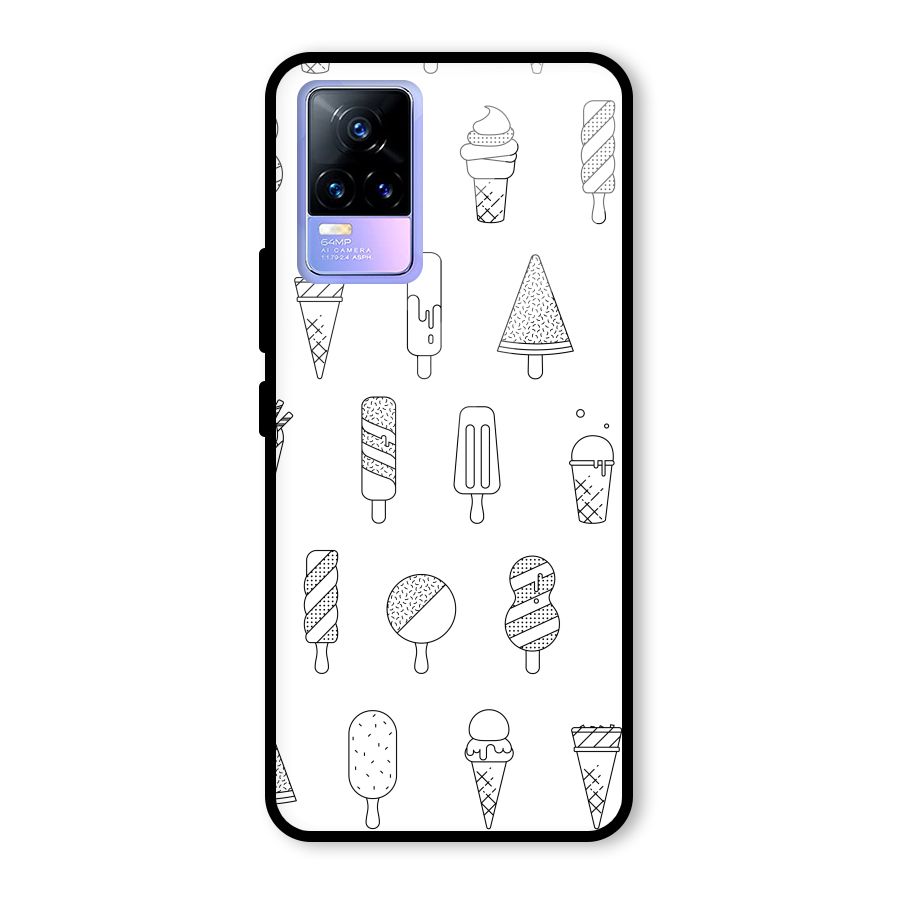 Ice Cream Lines Glass Back Case for Vivo Y73