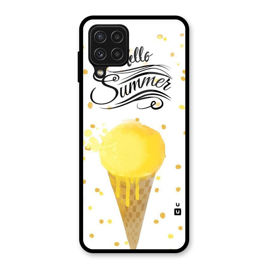Ice Cream Summer Glass Back Case for Galaxy A22 4G