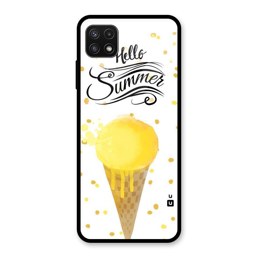 Ice Cream Summer Glass Back Case for Galaxy A22 5G