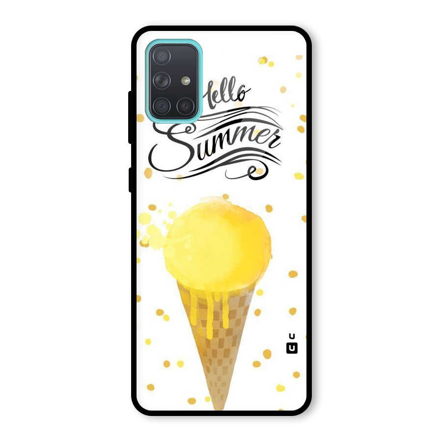 Ice Cream Summer Glass Back Case for Galaxy A71