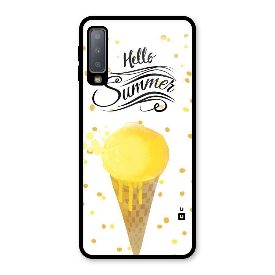 Ice Cream Summer Glass Back Case for Galaxy A7 (2018)