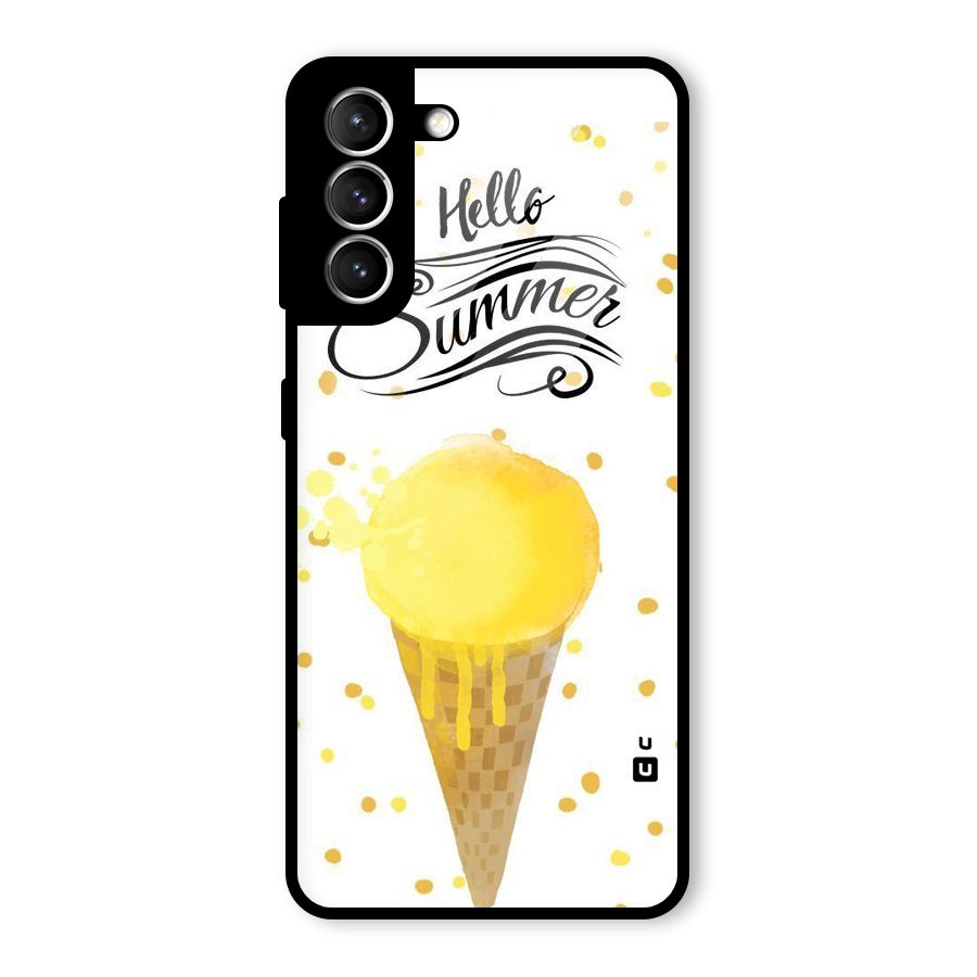 Ice Cream Summer Glass Back Case for Galaxy S21 5G