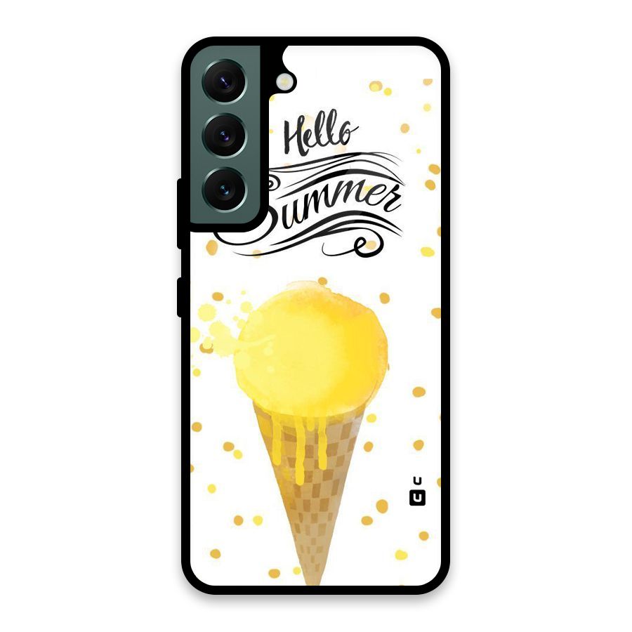 Ice Cream Summer Glass Back Case for Galaxy S22 5G