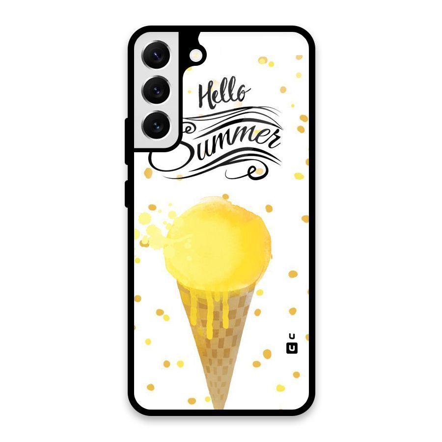 Ice Cream Summer Glass Back Case for Galaxy S22 Plus 5G