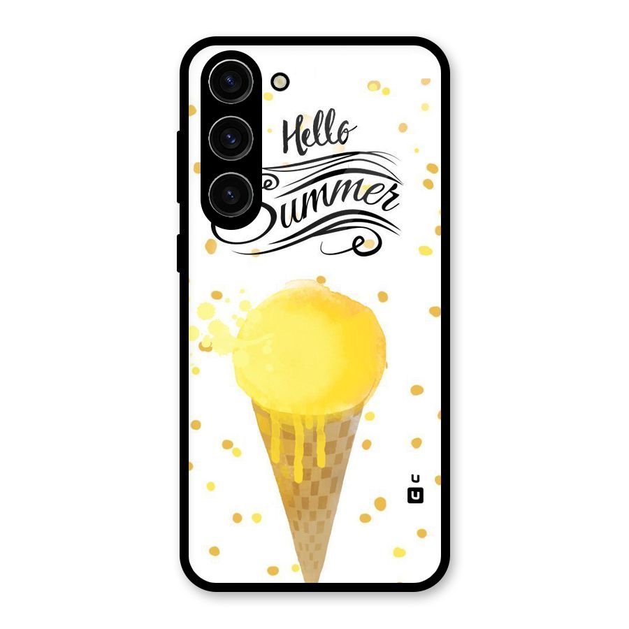 Ice Cream Summer Glass Back Case for Galaxy S23 Plus