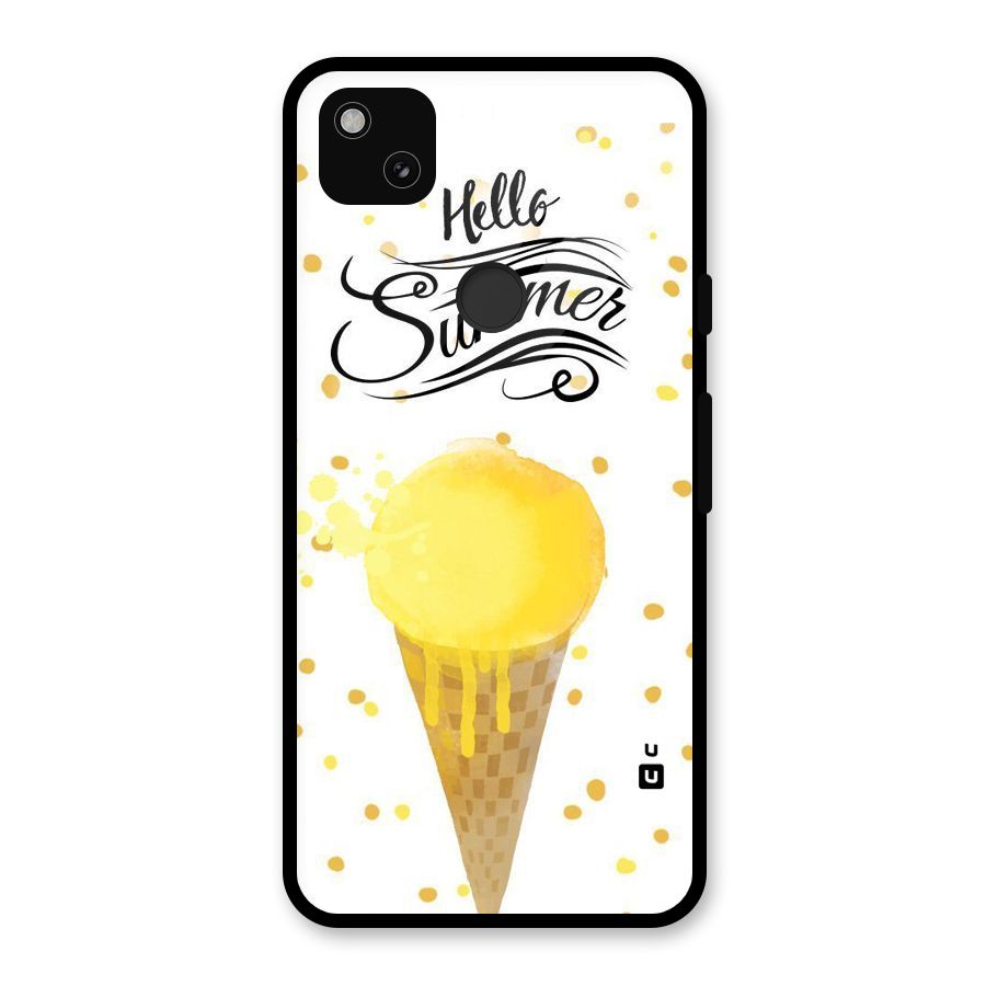 Ice Cream Summer Glass Back Case for Google Pixel 4a