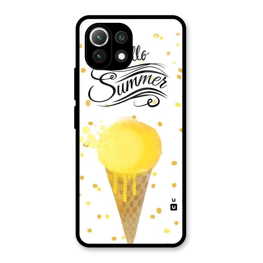 Ice Cream Summer Glass Back Case for Mi 11 Lite NE 5G