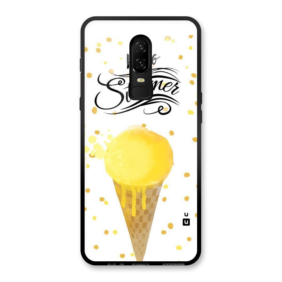 Ice Cream Summer Glass Back Case for OnePlus 6