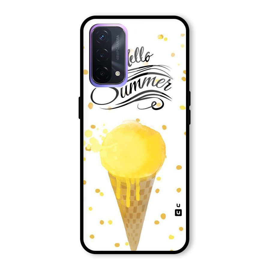 Ice Cream Summer Glass Back Case for Oppo A74 5G