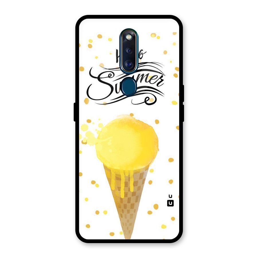 Ice Cream Summer Glass Back Case for Oppo F11 Pro